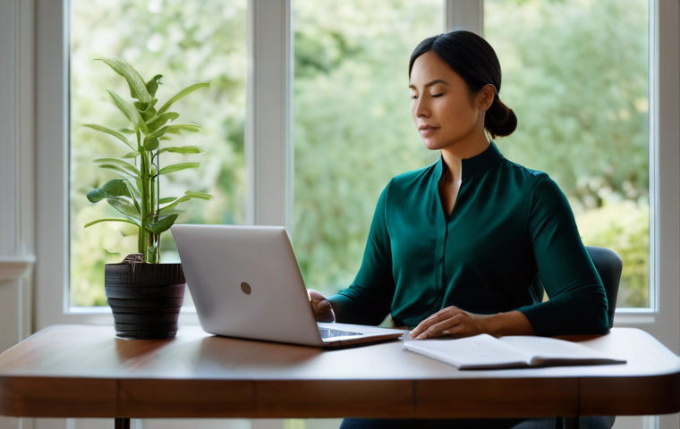 정책분석사 근무지 선택 요령 - **Prompt:** An inspiring scene depicting an experienced public policy professional (a woman in her l...