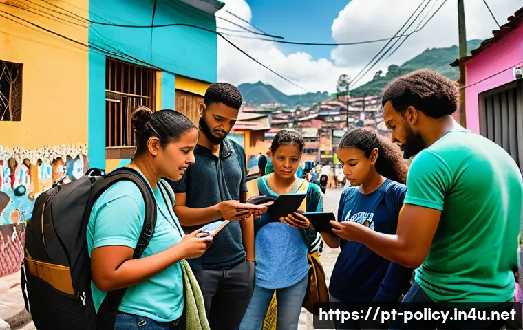 정책분석사와 실제 현장 경험기 - A diverse group of public policy analysts conducting community fieldwork in a vibrant Brazilian fave...