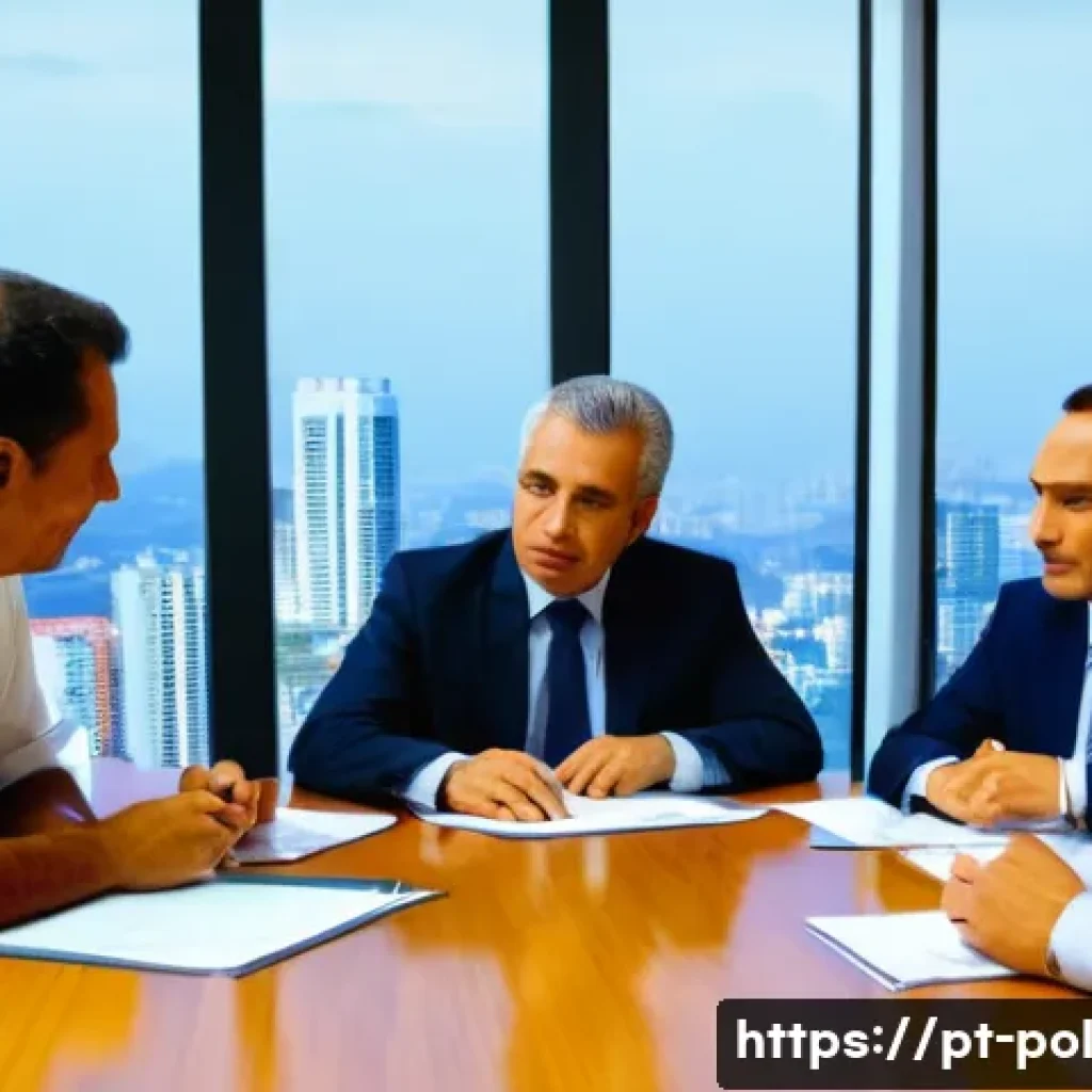 정책분석사와 효과적인 보고서 작성법 - A professional public administration office scene in Brazil, showing a diverse group of middle-aged ...