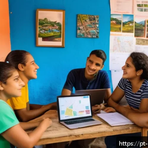 정책분석사와 공공 정책의 성공 사례와 분석 방법 - A vibrant community workshop scene in a Brazilian favela, showing diverse residents engaged in a par...